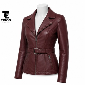 Chaqueta de Cuero para Mujer, Transpirable, Impermeable, Ecológica, Acabado Suave, Calidad Confiable, Ajuste Flexible para el Uso Diario, Moda Moderna - Product Image 4