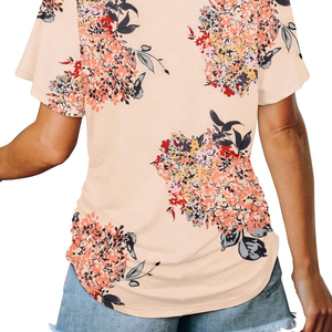 Casual Style Neck Design <b>Winter</b> High Quality Custom Logo Graphic Sublimated Non Woven <b>T</b>-<b>Shirt</b> Women Breathable Quick Dry 300g - Product Image 4
