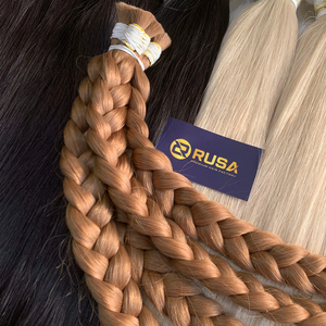 Extensiones de Cabello Humano al por Mayor, Rubio Claro, Negro, Marrón, Liso, Cabello Virgen Eslavo, Super Double Drawn, Color de Moda - Product Image 3