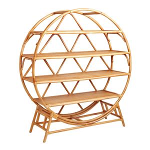 Creative Design Rattan Shelving Circular Room <b>Storage</b> Organizer Durable Hand Crafted <b>Wicker</b> Plant Stand Home Decorative <b>Unit</b> - Product Image 5
