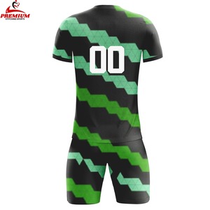 Maillot de football personnalisé à manches courtes, respirant, été, haute qualité, 100% polyester, protection UV, séchage rapide, antibactérien - Product Image 6