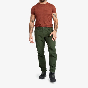 Pantalon Softshell Vert Olive pour Homme Coupe Classique Fermeture Éclair Résistant à l'Eau Pantalon de Randonnée Extérieur avec Poches Porté Toutes Saisons - Product Image 2