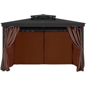 10 'X 10' X 6.9 'caffè colorato Gazebo tenda Privacy per baldacchino e Pergola - Product Image 1