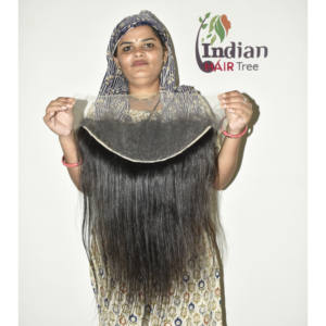 Venta al por mayor de cabello humano indio frontal 13*6 de alta calidad, liso, de color natural, suave, sin procesar, para extensiones. - Product Image 2