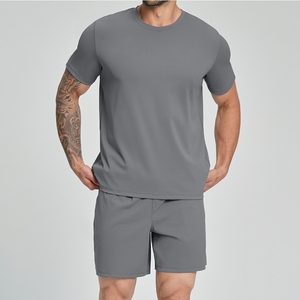Conjuntos de Camisetas y Pantalones Cortos Deportivos de Alta Calidad, Resistentes al Viento, de Secado Rápido, Transpirables, de Spandex/Poliéster, Ropa Deportiva para Gimnasio - Product Image 1