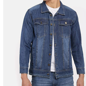 แจ็คเก็ตยีนส์ผู้ชายสไตล์วินเทจ แจ็คเก็ตบอมเบอร์ยีนส์ใส่สบาย แฟชั่นแจ็คเก็ตยีนส์ผู้ชาย - Product Image 1