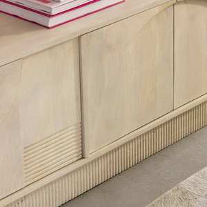 Meuble TV en bois de manguier blanchi Vandana Cresta Sierra - Product Image 4