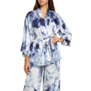 Bata de satén larga para mujer 2026 con cinturón elegante, vestido de noche, ropa de dormir de moda para ocasiones de spa de verano - Product Image 6