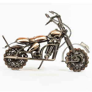 Modern Design Brass Bullet Bike Creative Home Decorative Pieces Tabletop Showpiece Lightweight For <b>Desk</b> Use at Good Price - Product Image 1