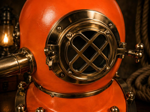 Réplique du casque de plongée Mark V de la marine américaine, casque de plongée en eau profonde, décoration nautique maritime, objet de collection de style vintage, thème océanique - Product Image 6