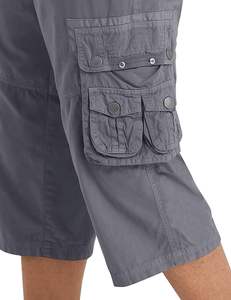 Shorts cargo longs Capri pour hommes, longueur sous le genou (18 pouces), décontractés, pour la randonnée, le travail, les activités de plein air, avec poches - Product Image 4