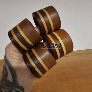 แหวนรองผ้าเช็ดปากไม้ทำมือ ดีไซน์หรูหรา สำหรับตกแต่งโต๊ะอาหาร โรงแรม งานแต่งงาน โดย Tradebyd - Product Image 1