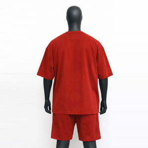 Conjunto de Camiseta y Pantalones Cortos de Algodón Grueso, Unisex, con Logotipo Personalizado, Estilo Casual - Product Image 4
