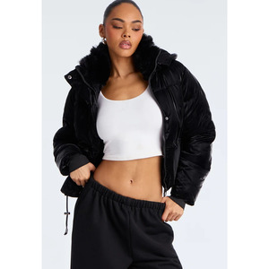 Low MOQ Women Winter Crop Puffer Jacket Twin City Made Casual Wear Padded <b>Bubble</b> <b>Coats</b> Plain Fashion Crop Puffer Jacket - Product Image 5