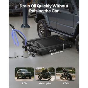 Bac de vidange d'huile à profil bas de 17 gallons avec pompe électrique 180W et tuyau pliable de 8,2 pieds – Outil de réparation automobile pour un changement d'huile pratique - Product Image 4