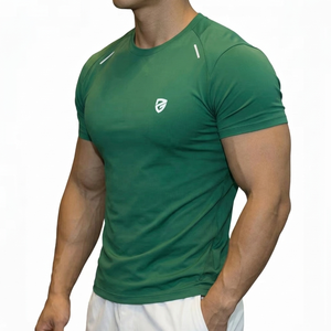 Camiseta Deportiva de Compresión para Hombre, Ligera, Holgada, para Gimnasio, Culturismo, Manga Corta, Negra, para Correr, 100% Deportiva - Product Image 3