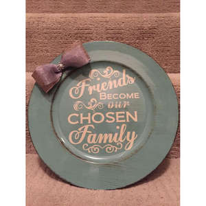 Plato grande con acabado de esmalte negro, plato de cargador de Feliz Navidad de tendencia, plato de postre para galletas, plato de Metal para servir vajilla - Product Image 3