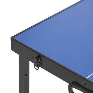 Mid-Size Indoor Ping Pong <b>Table</b> Tennis Set Portable <b>Foldable</b> MDF <b>Table</b> with Complete Equipment for Home Use - Product Image 6