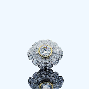 Anillo de Cóctel con Forma de Flor para Mujer, Chapado en Oro de 18K, con Circonita Cúbica y Micropavé, Joyería Glamurosa para Boda o Compromiso - Product Image 4