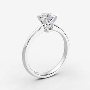 Anillo Solitario Clásico Redondo en Oro Rosa de 18K con Diamante, Anillo de Compromiso o Boda, Solitario con Garras, Joyería Minimalista y Moderna - Product Image 2