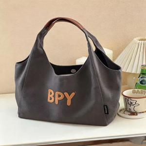 Bolsa de Hombro de Lona de Algodón con Logotipo Bordado Personalizable, Bolsa de Gran Capacidad, Versátil, para Estudiantes - Product Image 2