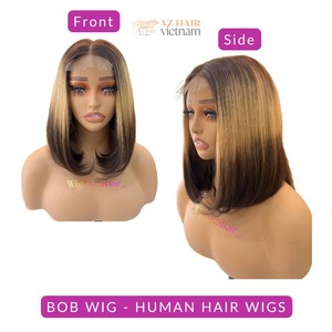 Cheveux humains vietnamiens bruts Double dessiné droite avant de lacet perruques Transparent suisse dentelle perruques cheveux humains pour les femmes noires - Product Image 3