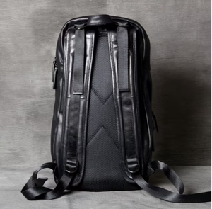 Leather Backpack 48cm Height Black Zipper Closure Travel Business <b>Bag</b> for <b>Men</b> travel leather backpack business leather backpack - Product Image 4