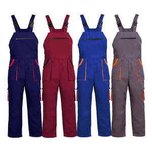 Adjustable straps Bib with Multi-Pockets 100% Cotton fabric Bib <b>Brace</b> Overall Breathable Safety Uniform for <b>Men</b> - Product Image 1