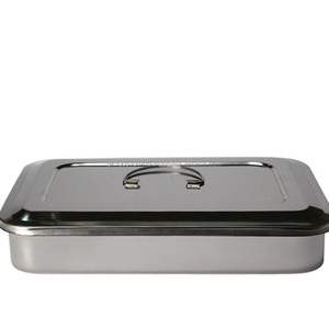 Plateau de désinfection de laboratoire pour instruments chirurgicaux, en acier inoxydable 304, avec couvercle carré, taille personnalisée, usage hospitalier, SWISHER CE - Product Image 4