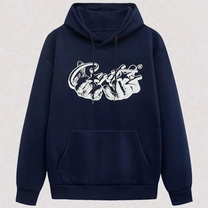 Sweat-shirts en molleton pour hommes de créateur, en coton tricoté uni, coupe oversize, col rond, pull-over, surchemise d'automne à découpes, tailles S-XL, avec lettres - Product Image 1