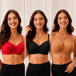 Soutien-gorge push-up rose pâle à maintien élevé avec nœud, sans couture, respirant, couvrant entièrement la poitrine, bretelles réglables pour femmes, fitness, yoga, gym - Product Image 3
