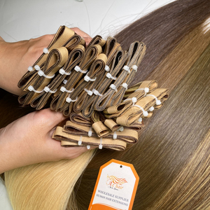 Extensiones de cabello de Cinta Larga invisible de doble dibujado virgen rusa, cabello humano sin cortar, cinta de queratina recta sedosa en extensiones - Product Image 4