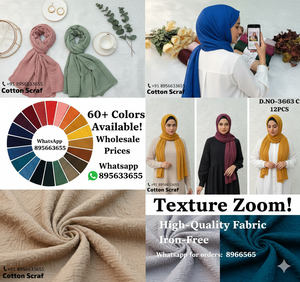 Crinkle Cotton Lowest Price in all over wholesale market best <b>Scarf</b> stoles with soft and comfortable 00918956633655 ind - Product Image 5