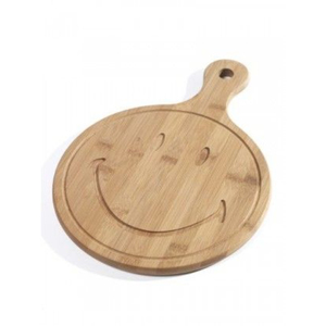 Planche à découper ronde en bois de qualité supérieure avec poignée, planche à hacher, pelle à pizza, plateau à fromage, plateau de service pour charcuterie, en vente - Product Image 4