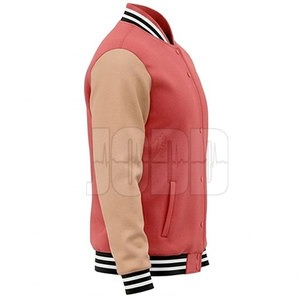 New Design Custom Color Men's Winter <b>Letterman</b> <b>Jacket</b> with Stand Collar and Front Logo Streetwear Warm Clothing - Product Image 4