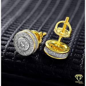 Pendientes de lujo con diamantes cultivados en laboratorio, plata de ley 925, estilo hip hop, brillantes, para hombre y mujer - Product Image 5