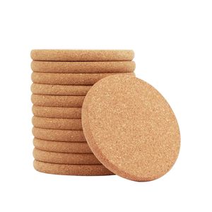 Juego de 4 Posavasos de Madera de Haya, Diseño Rústico Ecológico, 10 mm de Grosor, 300 mm de Diámetro, Hasan Craft, para Decoración de Mesa de Comedor - Product Image 1