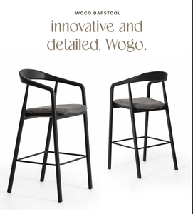 Modern Commercial Metal Bar Chair Upholstered <b>Seat</b> Fixed Armrest Counter Height <b>Stool</b> Steady Cafe Restaurant Hotel Kitchen Home - Product Image 1
