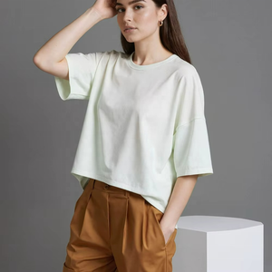 Camisetas Personalizadas para Mujer, Estilo Y2K, Blancas, de Lujo, de Algodón, Camisetas Cortas para Mujer - Product Image 6