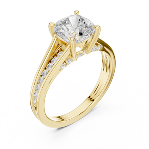 Luxury Gold Plated Cushion Cut Moissanite Engagement <b>Ring</b> for Women, Elegant Wedding Jewelry, <b>Custom</b> - Product Image 4