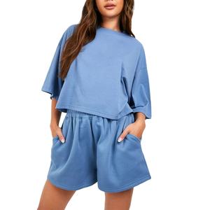 Ensembles d'été pour femmes avec logo personnalisé T-shirts Shorts pour femmes Ensemble de shorts 2 pièces Vêtements pour femmes 2026 - Product Image 1