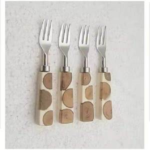 Ensemble de couverts en acier inoxydable avec manche en os, cuillère, fourchette, couteau, réutilisables, style vintage, vaisselle de table, pour fête, écologique - Product Image 3