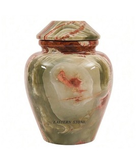 Urne funéraire élégante en onyx poli, écologique, imitation antique classique, pour cendres funéraires, urne commémorative pour cendres d'adultes. - Product Image 6