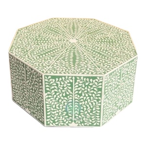 โต๊ะกาแฟแบบฝังกระดูกทำมือทรงกลมเฟอร์นิเจอร์ฝังกระดูกแบบหรูหราทันสมัยดีไซน์ล่าสุดทำด้วยมือ - Product Image 1