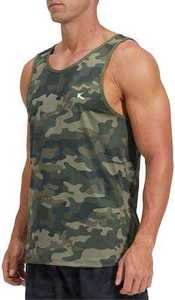 Men's Camo Green Plus Size Washed Quick Dry Tank Tops Casual Athletic Gym Bodybuilding Fitness Shirts Beach Running Workout - Product Image 4