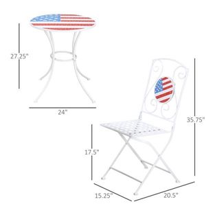 Set Bistrot da Esterno in 3 Pezzi, Arredamento per Pranzo all'Aperto - Product Image 3