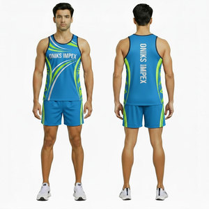 ชุดกีฬากรีฑาแบบสั่งทำพิเศษ พิมพ์โลโก้สำหรับสโมสรวิทยาลัย ชุดแข่งขันกรีฑาแบบไม่มีแขน - Product Image 6