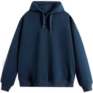 Wholesale Custom Color Tech Fleece Unisex Autumn Hoodie Pullover Polyester/Cotton <b>Silk</b> Screen 420g Lined Anti-shrink Windproof - Product Image 1