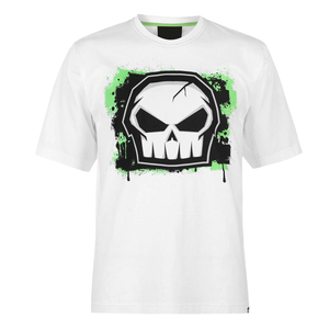 T-shirt blanc à manches courtes pour homme, coupe classique, col rond, 100 % coton, infroissable, 320 g, respirant, tricoté - Product Image 2