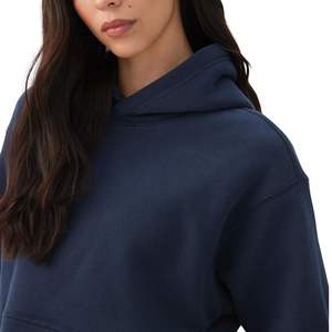 Sudadera con Capucha Oversize para Mujer, con Logotipo Personalizado, de Algodón y Felpa, Estilo Casual Urbano, con Bolsillo Canguro, Venta al Por Mayor OEM - Product Image 2